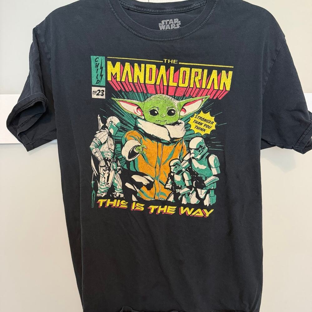 Star Wars Mandalorian Grogu Mens Medium T Shirt This Is The Way Graphic Tee